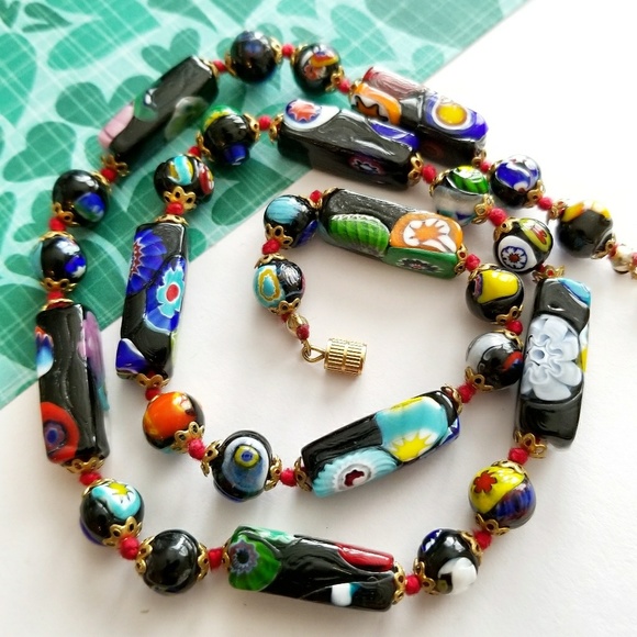 Glass Millefiori Beads-Various Sizes